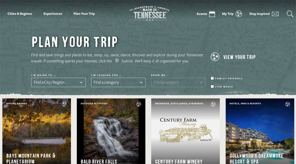 Location Two Rivers Landing RV Resort in Sevierville, TN